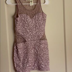 NWT Arden B dusty pink laced see-through dress